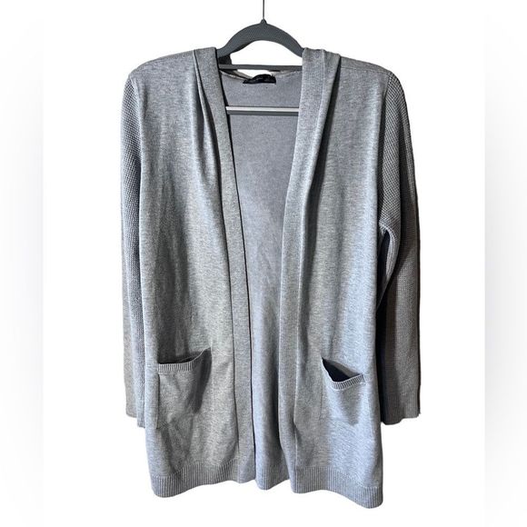 Verve ami Long Gray Hooded Sweater For Chilly Days - Picture 1 of 8